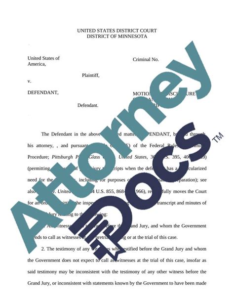 Motion For Disclosure Of Grand Jury Transcripts Attorney Docs The