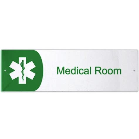 Medical Room Icon Acrylic Print Sign 3 X 10 Custom Signs