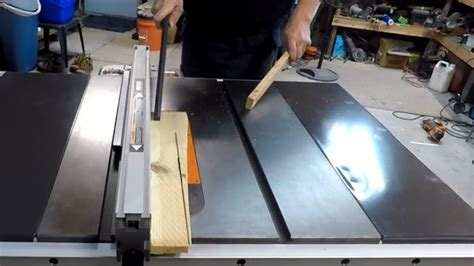 Ridgid R4520 Table Saw Set Up And Use Youtube
