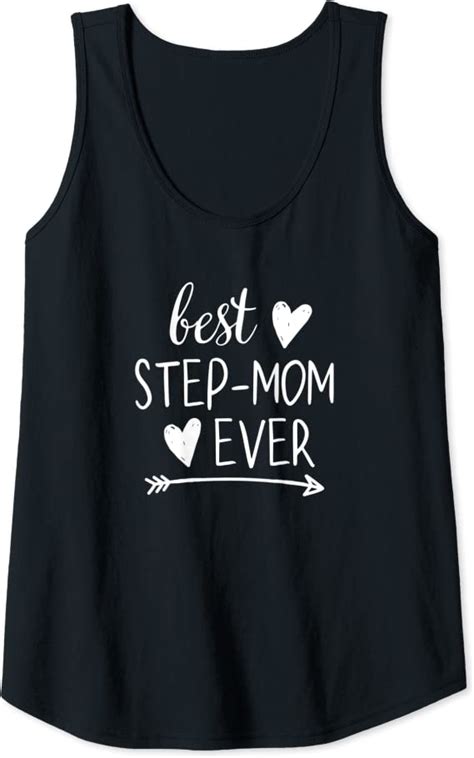Womens Best Step Mom Ever Stepmom Ts Hearts Arrow Stepmom Tank Top Clothing