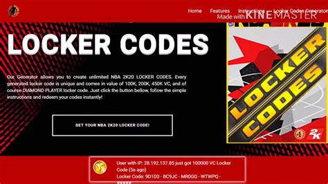 Locker codes often expire after 1 week but there are some locker codes that. Free Nba 2K20 Locker Codes - Nba 2K20 Generator - 2K20 VC ...