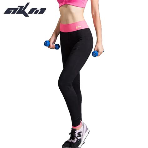new sex high waist stretched sports pants gym clothes spandex running pants women sports