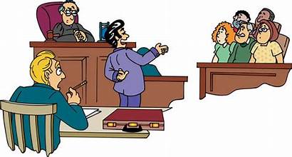Court Witness Lawyer Jury Clipart Litigants Clip