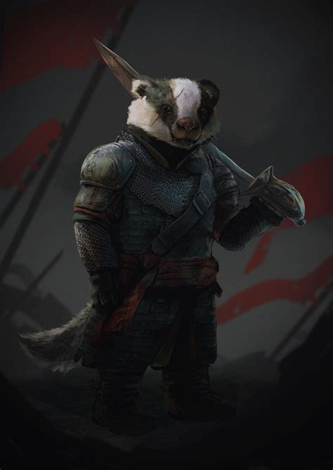 Artstation Badger Warrior Concept Jibs Dugard Character Art