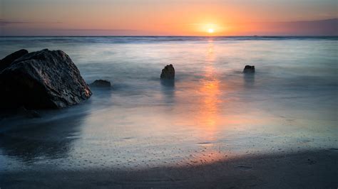 Beach Landscape Photography Golden Ocean Sunset Sfdesignlist