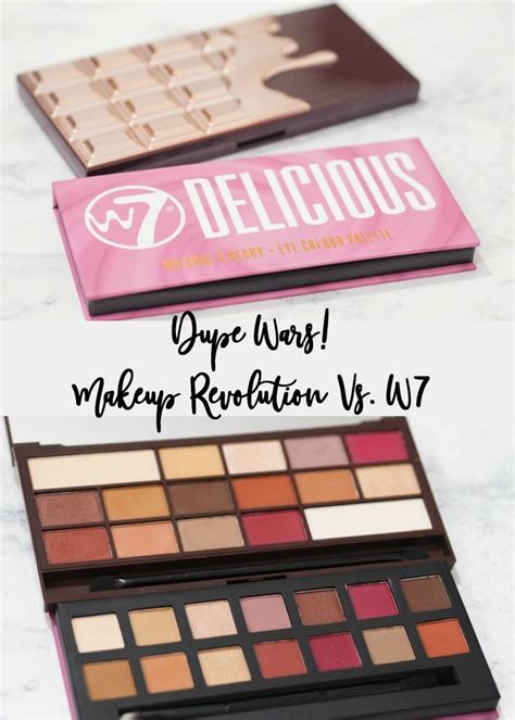 makeup revolution chocolate elixir palette vs w7 delicious palette makeup revolution w7