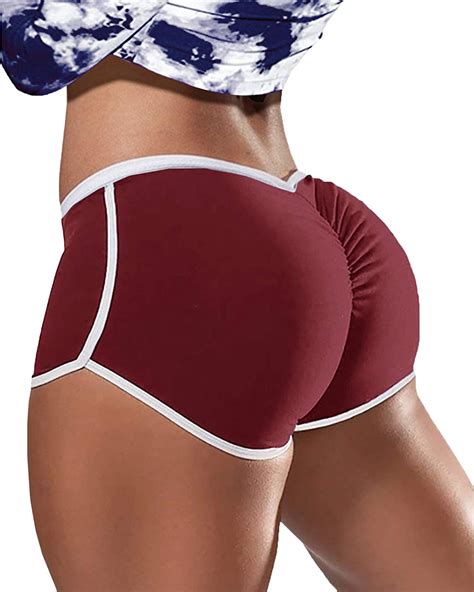 Sexy Booty Yoga Shorts For Women Ruched Butt Lifting Workout Running Hot Leggings Lounge
