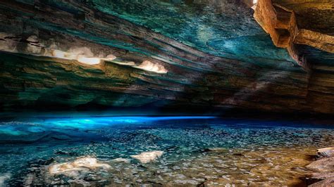 Free Download Hd Wallpaper Blue Cave Crystal Clear Unique Place