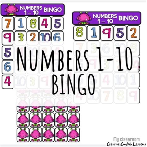 Numbers 1 10 Bingo