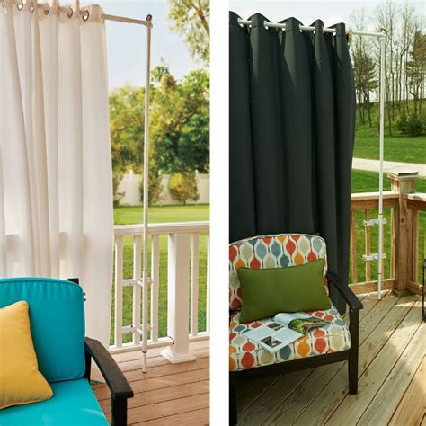 Top 6 patio door curtains for indoor and outdoor. Railing Curtain Rod and 2 Posts | Deck curtains, Outdoor ...