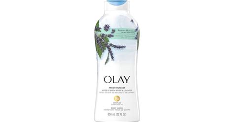 Olay Fresh Outlast Body Wash Purifying Birch Water And Lavender 220 Fl
