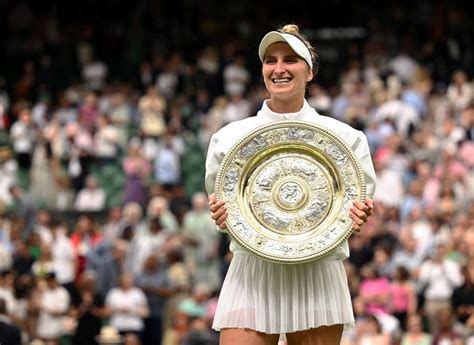 Marketa Vondrousova Of Czech Republic Becomes St Unseeded Woman To Win Wimbledon Pbs Newshour