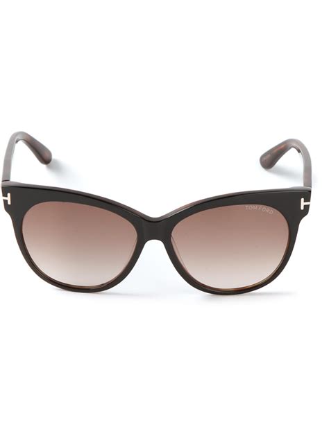 tom ford butterfly frame sunglasses in brown lyst