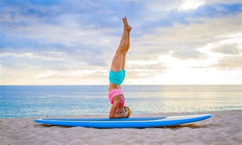 5 or 10 paddleboard yoga classes at yoga kai paddle yoga up to 49 off paddle board yoga