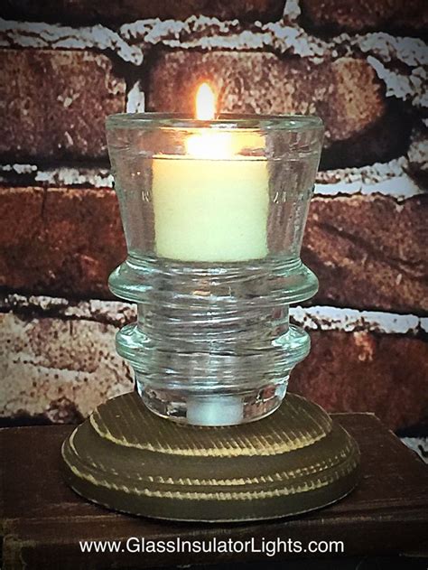 Pin On Glass Insulator Candle Holders