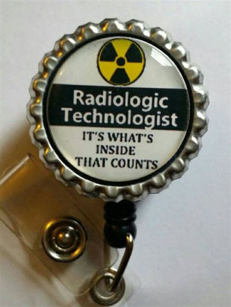 Radiologic Technologist Retractable Name Badge Holder Reel Radiology