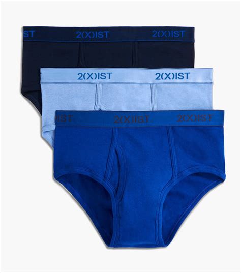 Essential Cotton Fly Front Brief 3 Pack Mens Briefs 2xist