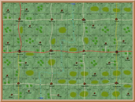 Napoleonic Wargaming Tactical Map For Solo Campaign