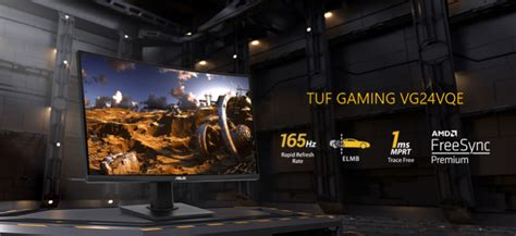 Asus Tuf Gaming Vg24vqe 236” 1ms 165hz Freesync Premium Va Full Hd