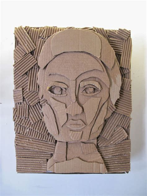 The Visual Arts At Germantown Academy Cardboard Relief Portraits