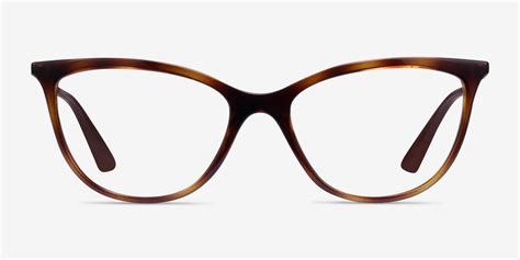 vogue eyewear vo5239 oval dark havana frame glasses for women eyebuydirect