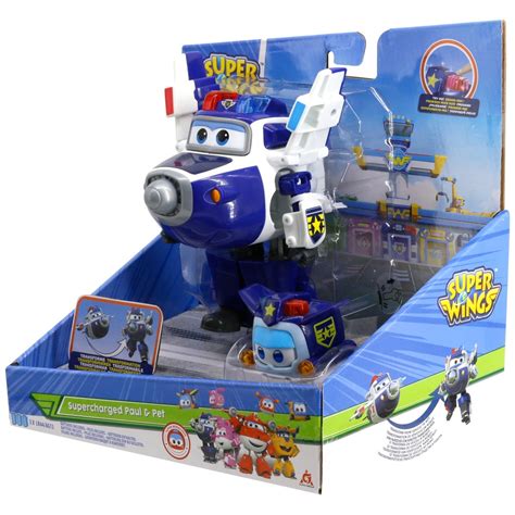 Super Wings Transforming Supercharged Paul And Super Pet Paul Smyths