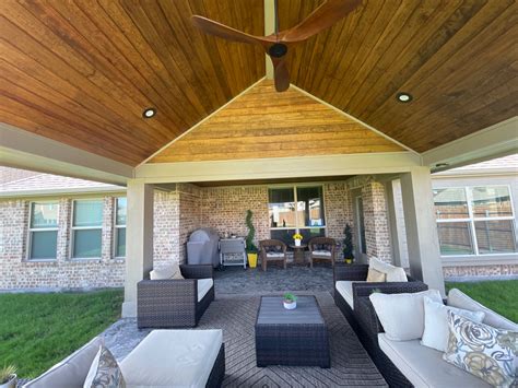 Mesquite Tx Gable Roof Covered Patio Open End With Decorative Truss