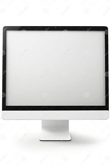 Computer Monitor With White Screen And Black Screen On It Generative