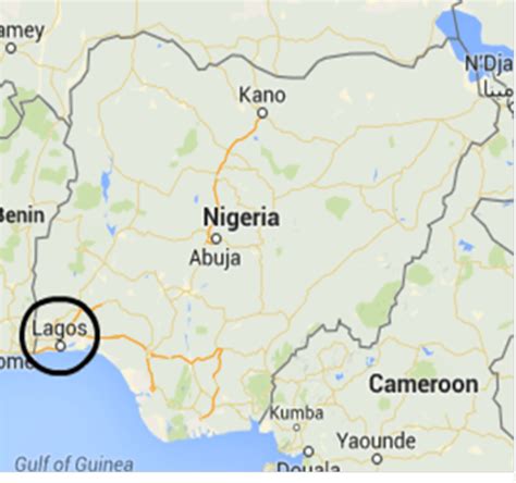Lagos Location On World Map