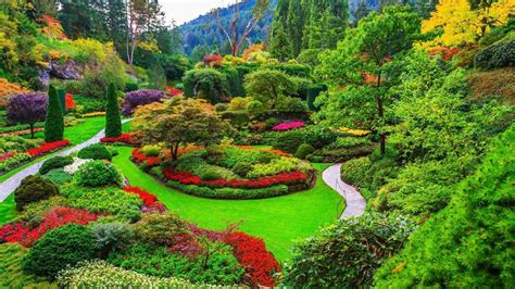 Climate victory gardening for beginner gardeners. The Sunken Garden in Butchart Gardens, Vancouver Island ...