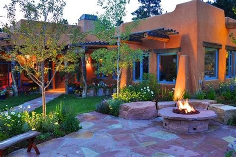 South Western Landscape A Courtyard And Fire Pit Create A