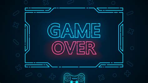 Blue Game Over Hd Game Over Wallpapers Hd Wallpapers Id 77459