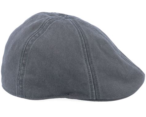 Texas Cotton Vintage Black Flat Cap Stetson Caps