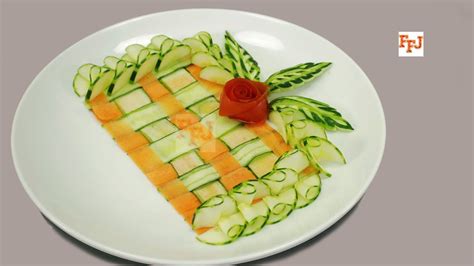 Garnishing Food With Easy Vegetable Decoration Youtube