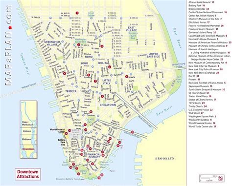 Manhattan Map Tourist Spots Best Tourist Places In The World