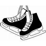 Ice Skates Skating Figure Clipart Drawing Stick