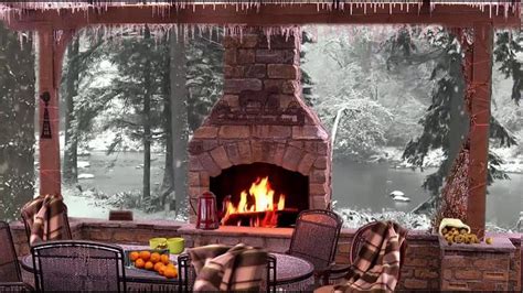 Beautiful Snow With Wind And Fireplace Crackling Fire Relaxing Sounds Relax Sleep Music Relax