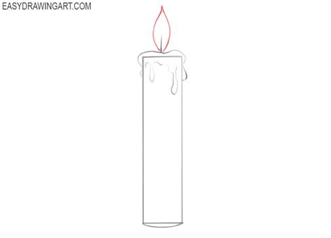 How To Draw A Candle Step By Step Easy At Drawing Tutorials