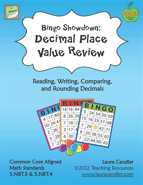 Bingo Showdown Decimal Place Value Review By Laura Candler Ccss Aligned 5 Nbt 3 And 5 Nbt 4 Can