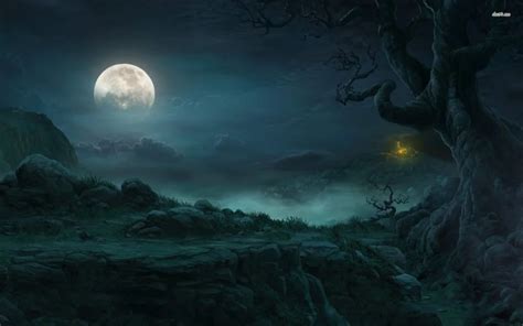 Image 13038 Full Moon In The Forest 1920×1200 Fantasy Wallpaper