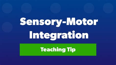 Sensory Motor Integration Teaching Tip Youtube