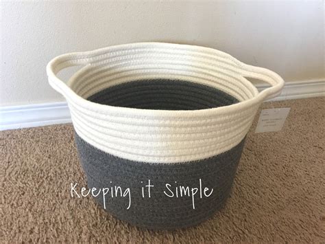 Diy No Sew Yellow Rope Baskets Keeping It Simple Rope Crafts Rope