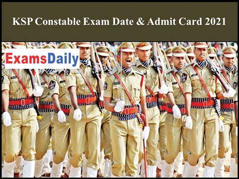 Ksp Constable Admit Card Releasing Soon Karnataka State Police