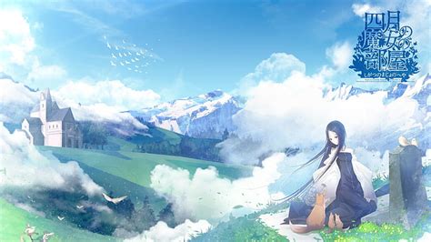 Hd Wallpaper Anime Sky Landscape Clouds Sun Summer