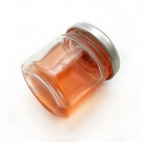 Small Empty Round 35ml Glass Honey Jar Jam Jar With Metal Lid