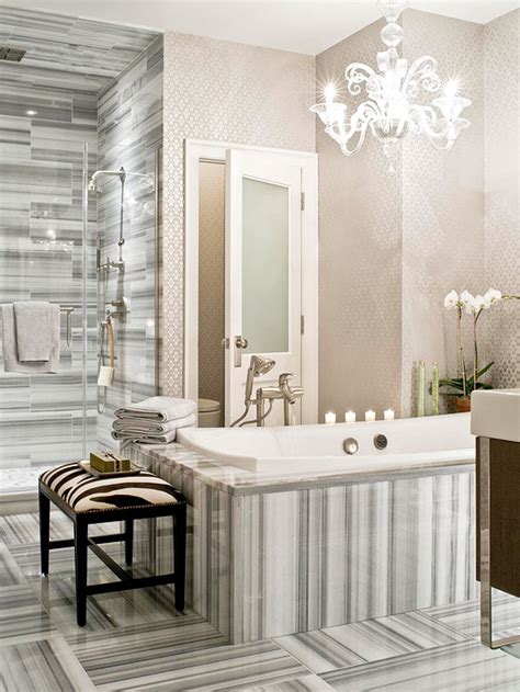 The wall has a combination of dark grey in alternation with light copper stripes. Bathroom Decorating Design Ideas 2012 With Neutral Color ...