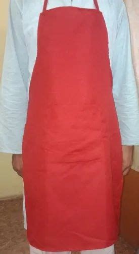Cotton Plain Red Apron For Kitchen At Rs 80 In New Delhi Id 21149865512
