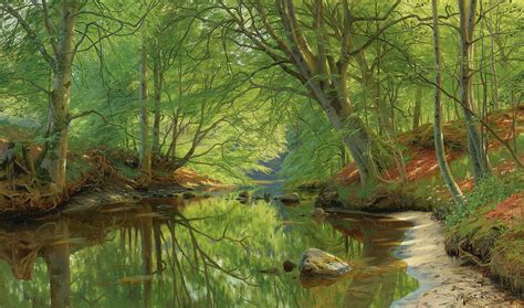 Forest Stream Painting By Peder Mork Monsted Fine Art America