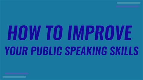How To Improve Your Public Speaking Skills Fppt