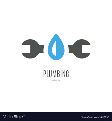 Plumbing Service Icon Royalty Free Vector Image